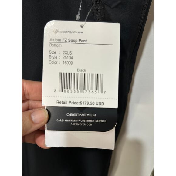 Obermeyer Men's Axiom FZ Suspender Ski Pant Overalls Black Size 2XL Short NWT - Picture 8 of 16